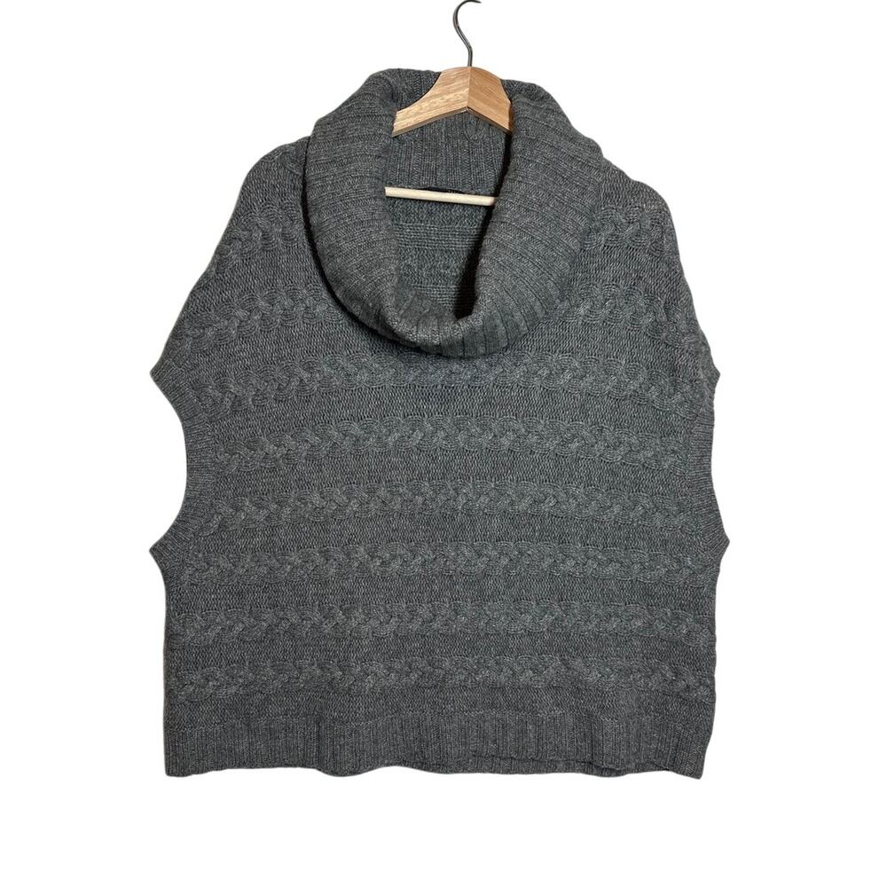 Banana Republic Lambswool Blend Cable Knit Sleeveless Cowl Neck Sweater Vest XL